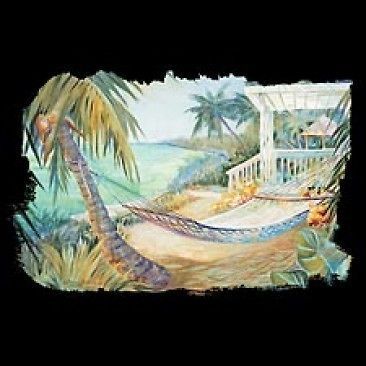 SHIRT   BEACH   Lazy Daze~Hammock   SM XL