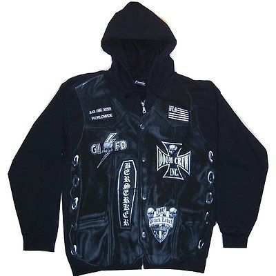 BLACK LABEL SOCIETY DOOM CREW VEST PRINT BLK ZIP UP HOODIE