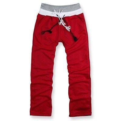 Mens Jogging Tracksuit Trousers Casual Running Sport Pants Classic