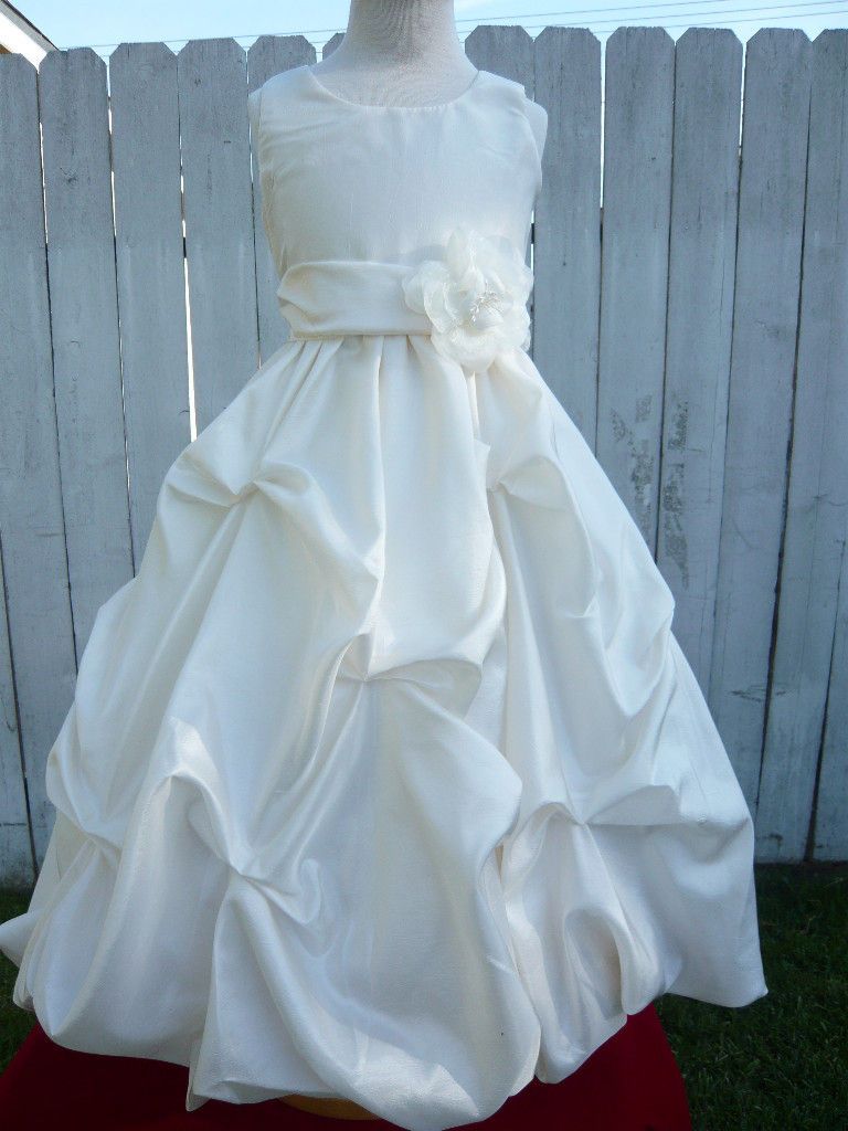 NEW IVORY BRIDESMAID FLOWER GIRL PAGEANT PARTY DRESS