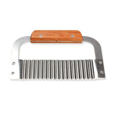 Handle Crinkle Wax Vegetable Soap Cutter Wavy Slicer Stainless Steel