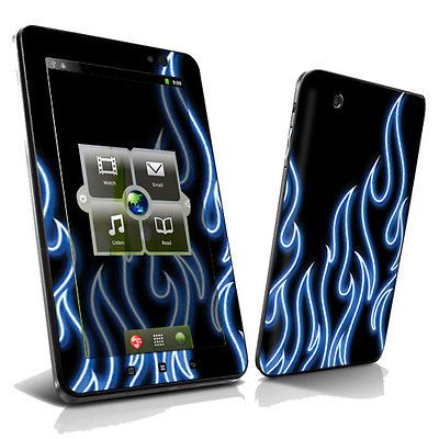 Black Blue Neon Flames Vinyl Case Decal Skin To Cover Lenovo IdealPad