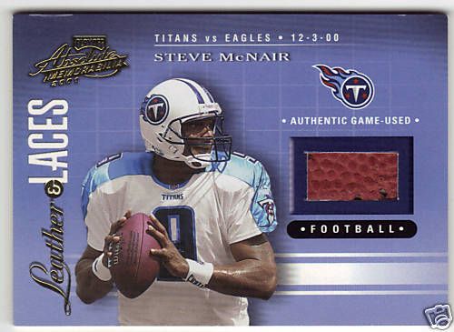 STEVE McNAIR 2001 Absolute Memorabilia Leather & Laces