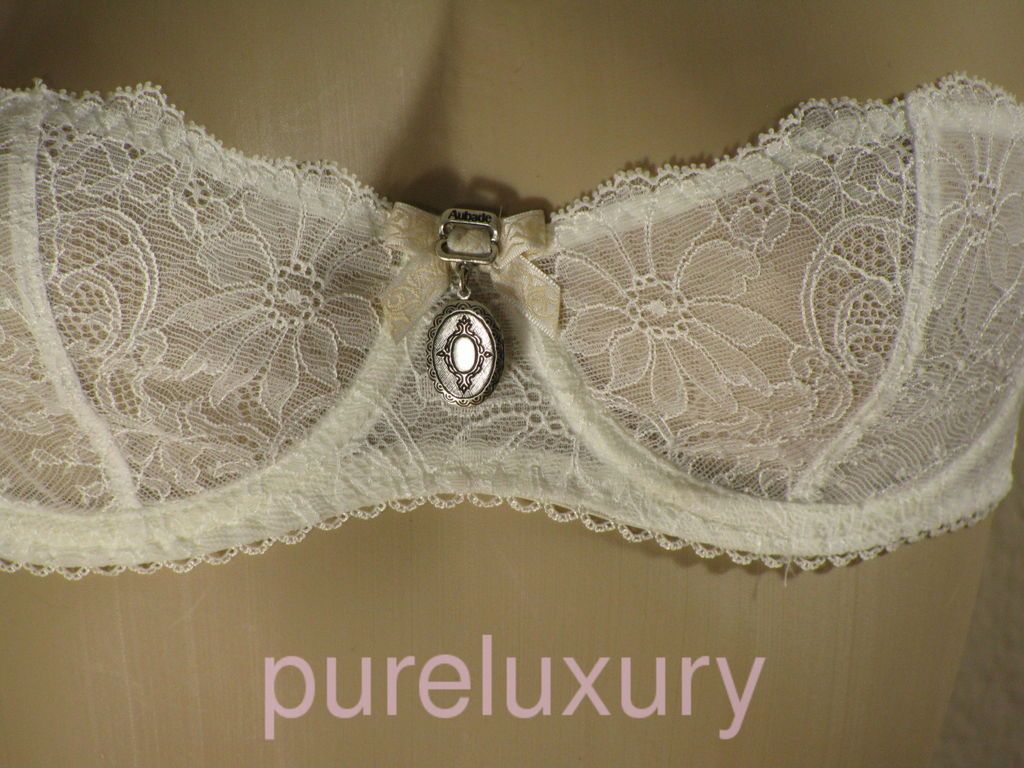 PARIS ECRIN SENSUEL COLLECTION DEMI BRA 34B IVORY LACE FAB BRIDAL