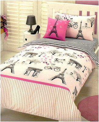 Paris Bed Pack 5pc   Quilt/Quilt Cover/Sheet/Cu shion Bedding Single