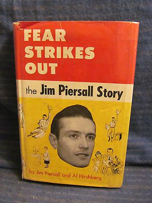 1955 FEAR STRIKES OUT by Jim Piersall HC/DJ Baseball Biography Mental