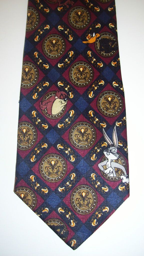 Neck Tie Bugs Bunny Daffy Duck Taz Marvin The Martian Road Runner