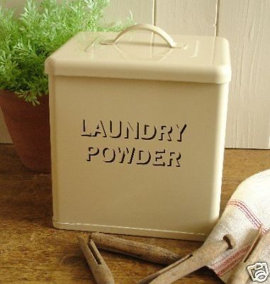 Vintage style Enamel LAUNDRY POWDER canister Tin New ★