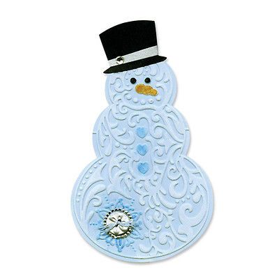 Sizzix Bigz Die Die Cutting Template w/ Embossing Folder Snowman & Hat