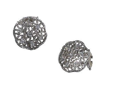 pair of diamond earclips, by Buccellati