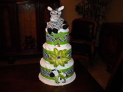 Zebra Themed Diaper Cake (7180)