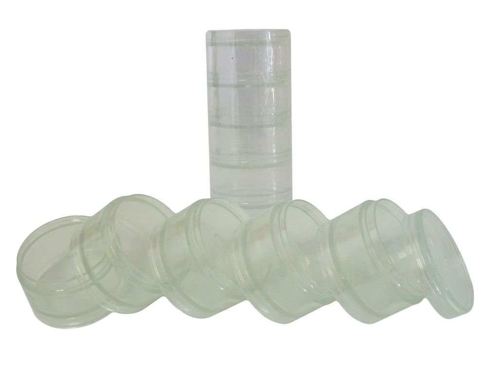 Stack Herbs Spices Medicine Plastic Jars Crafts Cosmetic Beads