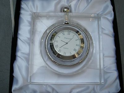 Crystal Ambassador Clock Shannon Godinger Swivel Dial Desk Mantel Time