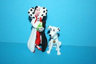 Disney Bully pvc figures 101 dalmatians Cruella & pongo