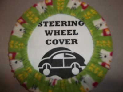 Newly listed STEERING WHEEL COVER GREEN HELLO KITTY CUTE