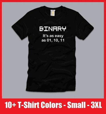 BINARY geek t shirt code funny pixels reddit nerd programmer S M L XL