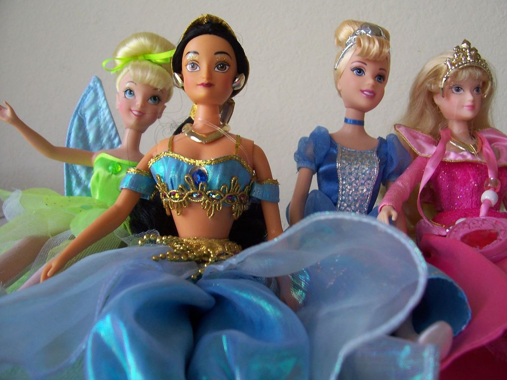 Walt Disney Sleeping Beauty, Cinderella, Jasmine, Tinker Bell Barbie