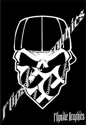 CUSTOM SKULL DODGE CUMMINS CAR TRUCK RV WINDOWS STICKER DECAL 10