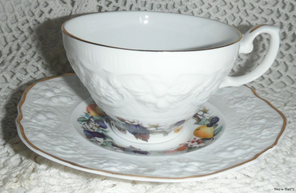 Vintage Crown Dorset Fruit Pattern Cup & Saucer Set