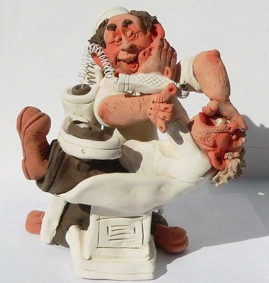 Tooth Teeth Dentist Doctor Medical Dental Figurine Clay Sculpture