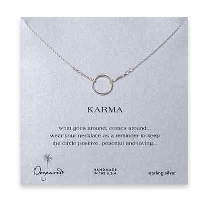 Dogeared Sterling Silver Karma Necklace 18