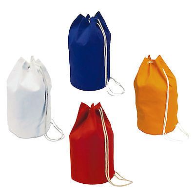 DRAWSTRING SAILOR STYLE BAG   COTTON SHOULDER RUCKSACK   SWIMMING