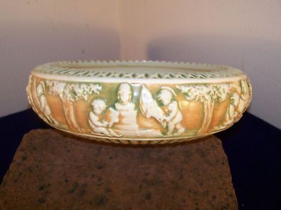 ANTIQUE ROSEVILLE DONATELLO BOWL CIRCA 1915 BEAUTIFUL