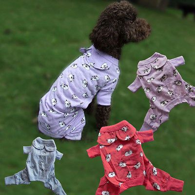 Red/ Blue/ Purple Cute Sheep Dog Pajamas Dog Clothes Pet Apparel XXS