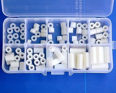 Nylon Round Spacer Assortment Kit, for M3 Screws. 3 ~ 20mm.