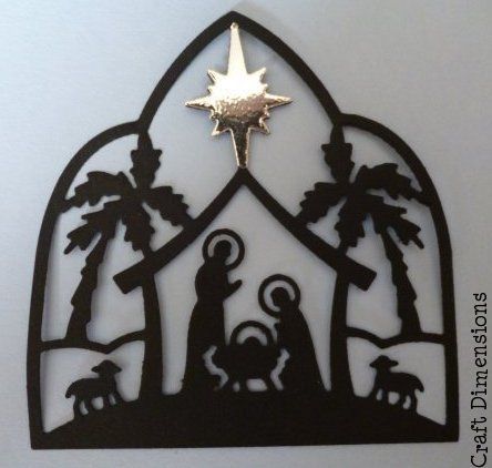 SILHOUETTE NATIVITY SCENE DIE CUTS FOR CARD TOPPERS on PopScreen