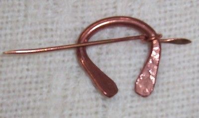 Artisan made Small Brass Cloak Pin