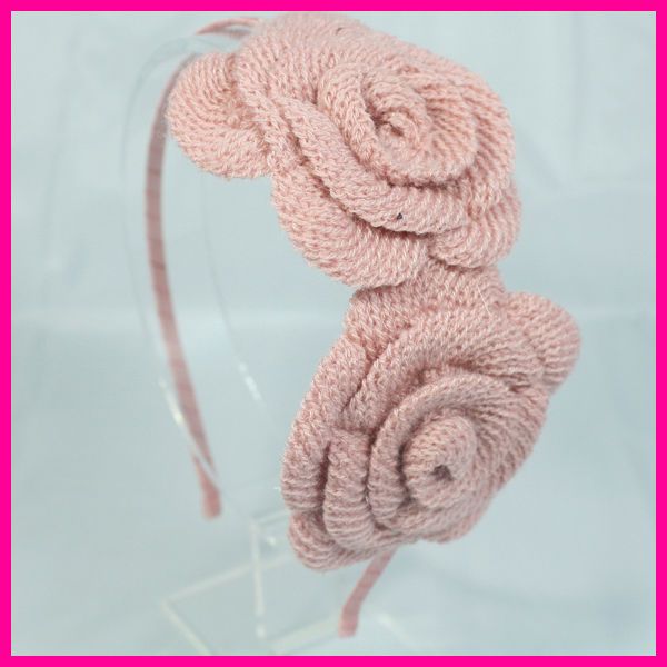 KNIT FLOWER HEADBAND KNITTED HAIR BAND ACCESSORY KNITTING HEADPIECE