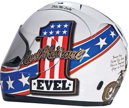 Rockhard Street Full Face Helmets Evel Knievel Medium M