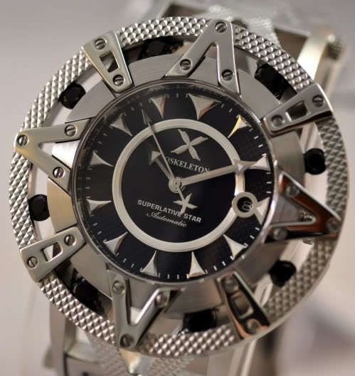 NEW RARE XOSKELETON SUPERLATIVE AUTOMATIC BLACK DIAL WATCH