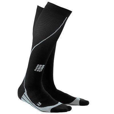 CEP Womens Progressive Compression Running Socks, Black