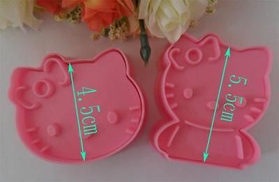 2PCS hello kitty fondant Biscuit cake Tool Cookie cutter Mold