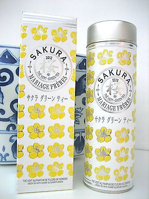 MARIAGE FRERES SAKURA GREEN TEA LEAVES & CHERRY BLOSSOM ESSENCE TIN