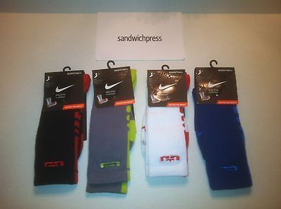 NEW 2012 Nike Lebron Elite Basketball Crew Socks James Elites volt bca