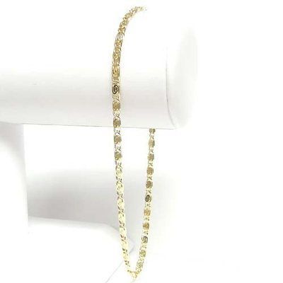 Unique 24k GOLD PLATED SCROLL Link 2.5mm 9 ANKLET ANKLET BRACELET