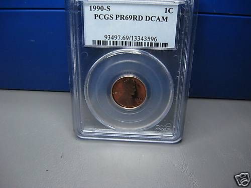 1990 S Lincoln Penny PCGS Graded PF69RD DCAM  Store 