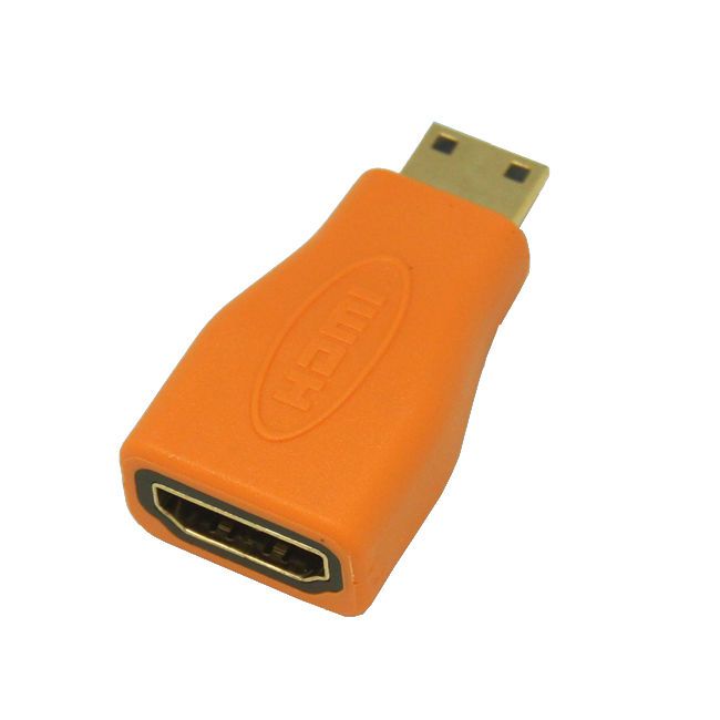 Orange Mini HDMI to HDMI M/F Adapter Coupler Mini HDMI C Type