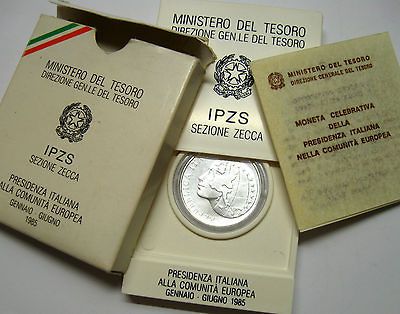 Italy 500 Lire Silver Coin 1985 R KM#115 First Italian President UNC c