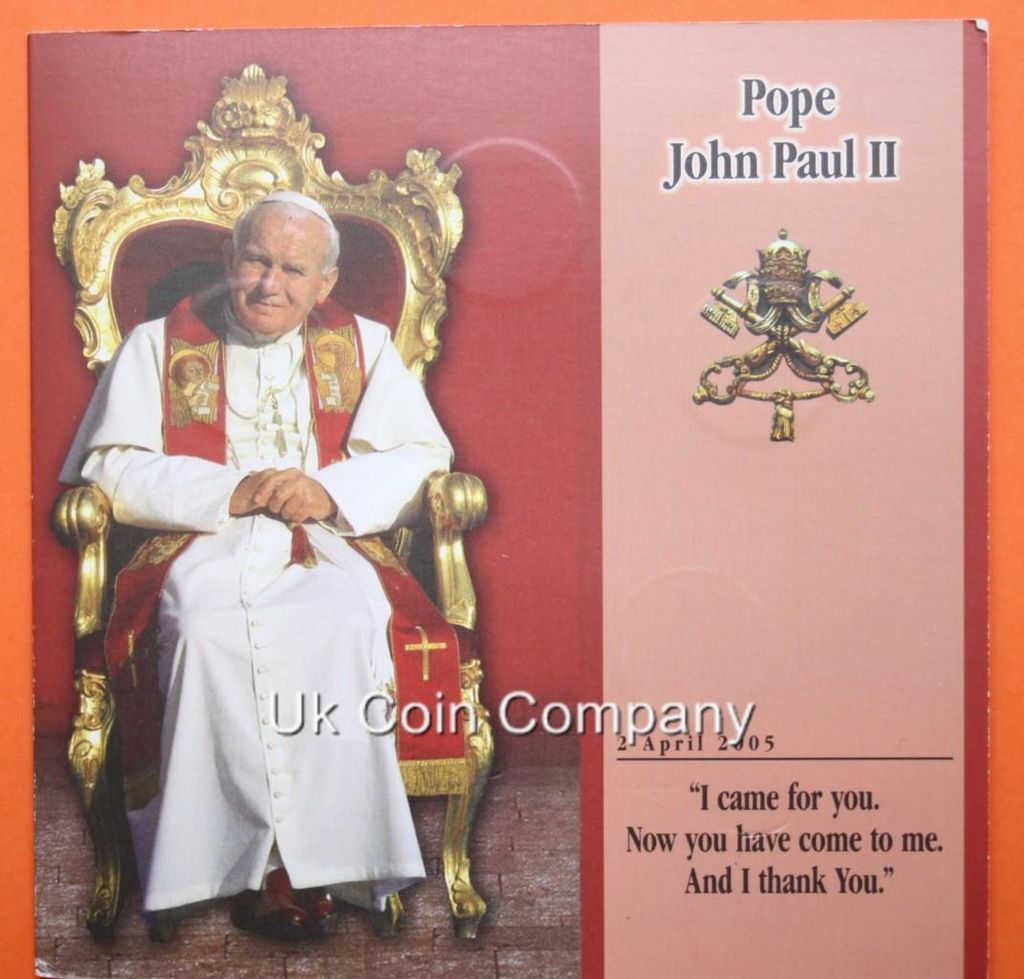 2005 MALTA POPE JOHN PAUL II COMMEMORATIVE 1 LIRA COIN COLLECTION SET