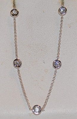 00CT DIAMONDS BY THE YARD NECKLACE 18KT W.G. 16 18