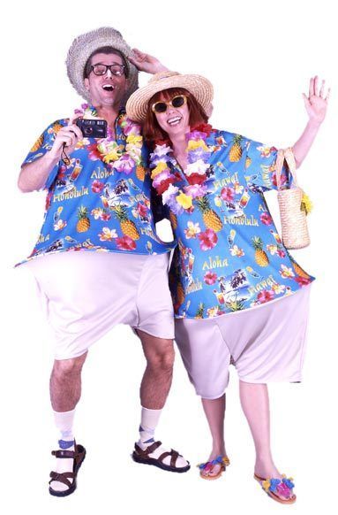 Adult Mens Womans Fat Wacky Tourist Halloween Costume