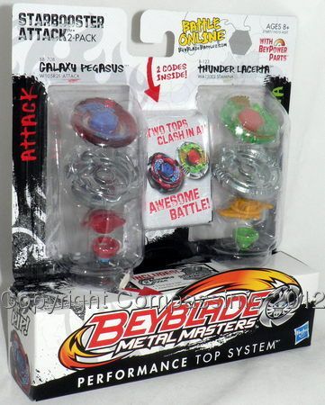 BEYBLADE METAL MASTERS BB70B Galaxy Pegasus & B123 Thunder Lacerta