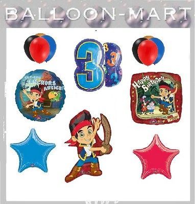 BALLOONS party supplies JAKE AND THE NEVERLAND PIRATES 4TH Fourth