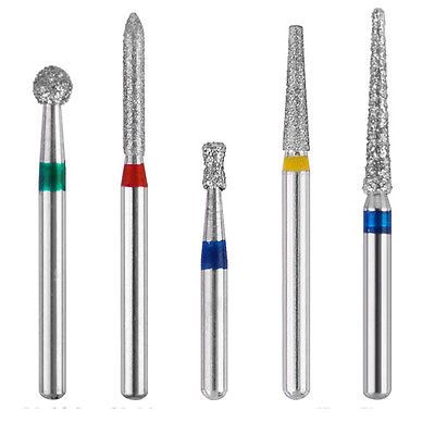 50 Dental Diamond Burs Flat end Tapered Medium FG 1.6M for high