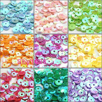 1500Pcs Cup Spacer Sequins/Paille ttes 5mm 10Colors 1 Or Mixed R5007