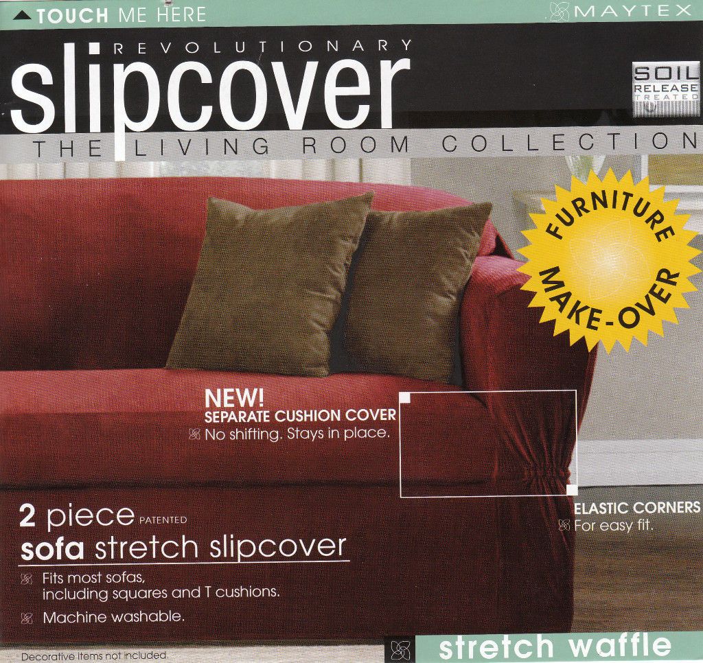 New Maytex Mills Waffle Stretch Sofa, Loveseat or Recliner Slipcovers